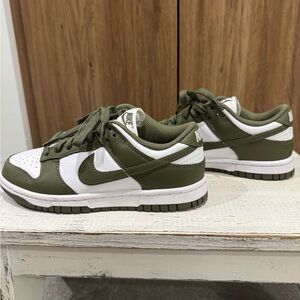 Nike Olive and White Athletic Shoes